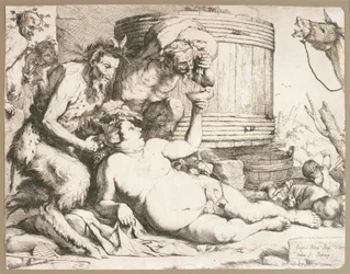 Silenus vid vinkaret, 1628